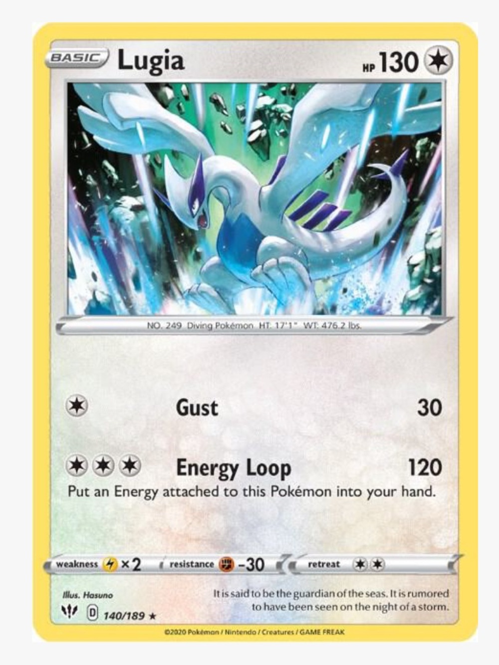 Lugia SWSH03: Darkness Ablaze Pokemon Trading Card